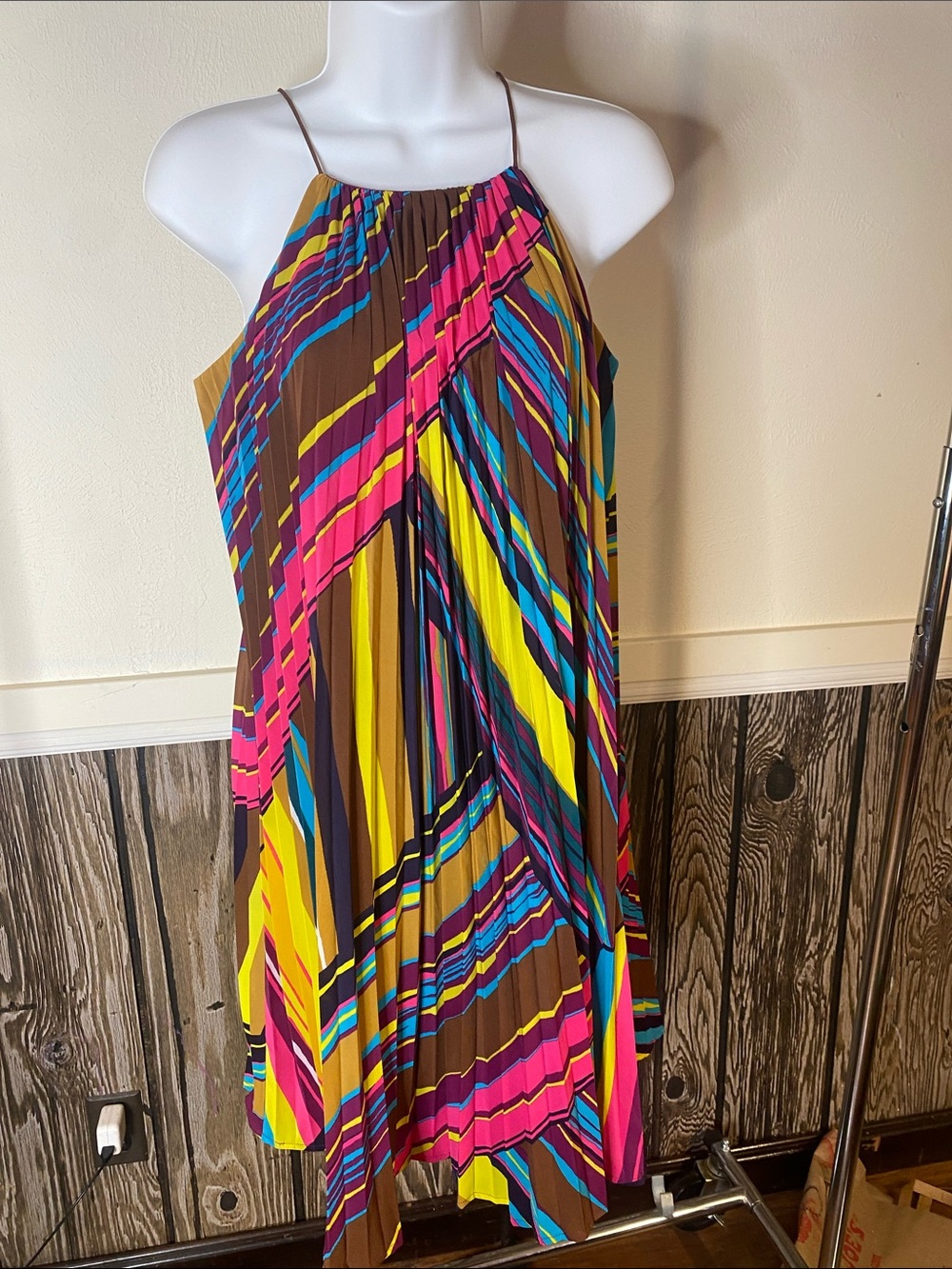 Calvin Klein Magenta Halter Dress